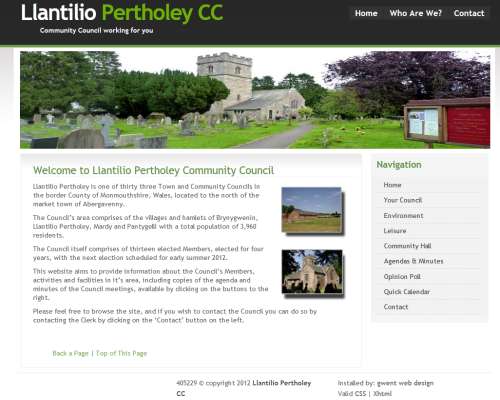 Llantilio Pertholey Community Council Screenshot