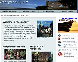 Screenshot of Abergavenny.net - Link to more information