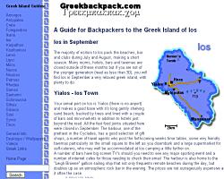 Screenshot of Greekbackpack.com - Link to more information